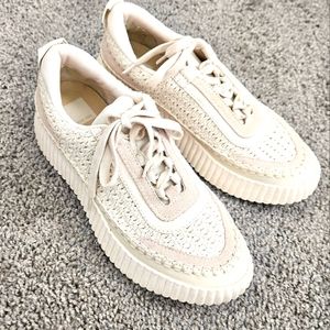 Dolce Vita Dolen Sandstorm platform laces knit sneakers size 8.5